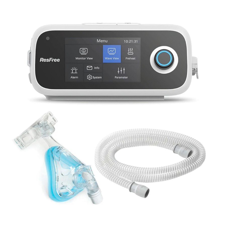 IMÁGENES MERCHANT (58) Kit de inicio Resfree R20A Con Tubo Calefaccionado Y Mascarilla Amara Gel