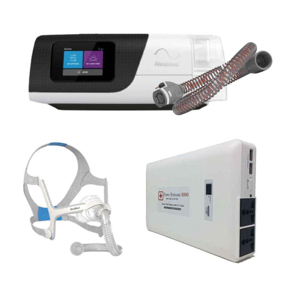 IMÁGENES MERCHANT (74) Kit Portabilidad Airsense S11 con Tubo Calefaccionado + Batería Explore 8000 + Mascarilla