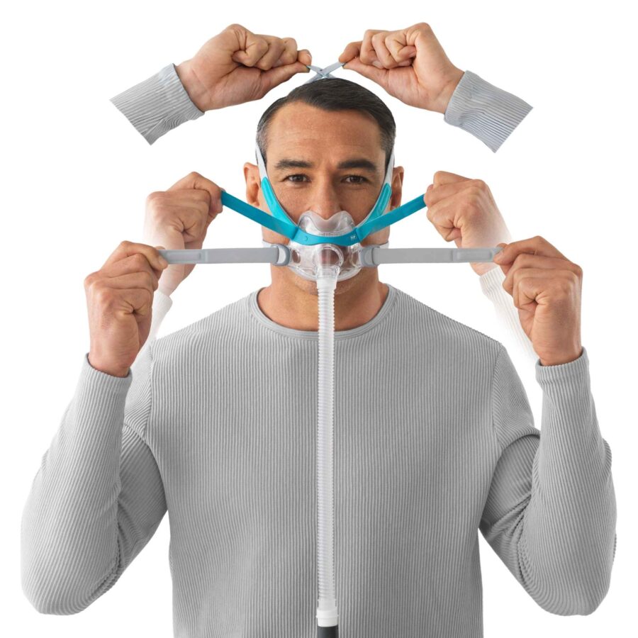 evora-full-face-front-man-adjustments Mascarilla Oronasal F&P Evora Full – Fisher & Paykel