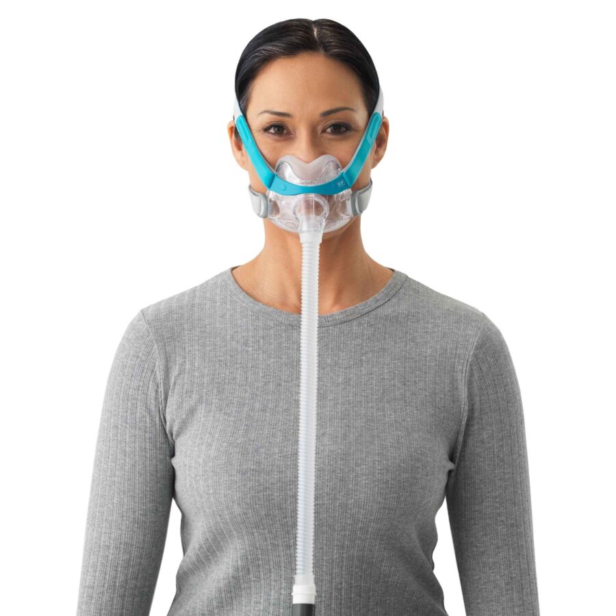 evora-full-face-front-woman-awake Mascarilla Oronasal F&P Evora Full – Fisher & Paykel